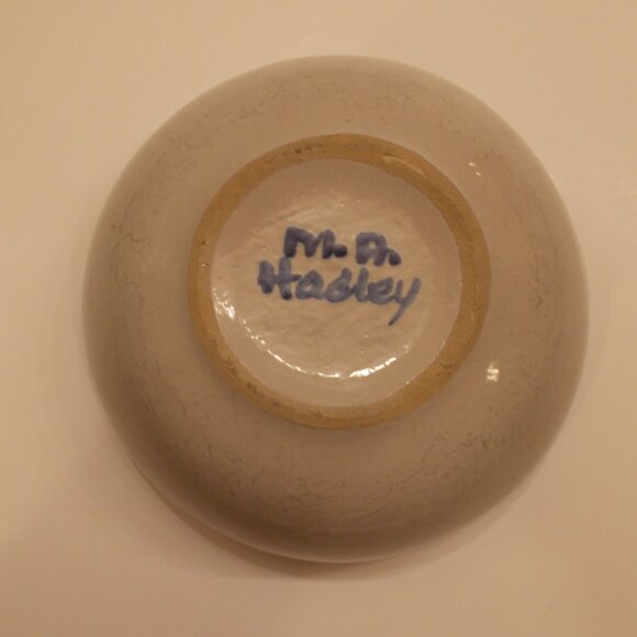 M. A. Hadley Pottery Bowl Chicken Pattern 5 1/2 inch. VTG - Picture 3 of 6